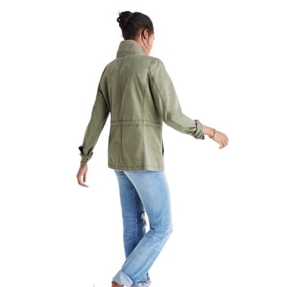 Madewell Fleet Jacket Olive Green Zip Military Utility Chore Coat Womens, Medium - Picture 2 of 13